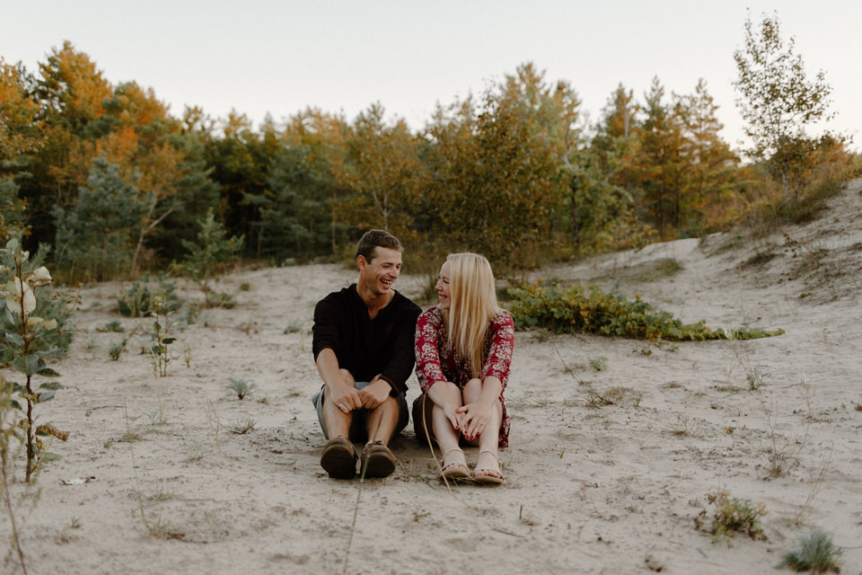 Wasaga Beach Sand Dune Engagement // Meghan + Liam