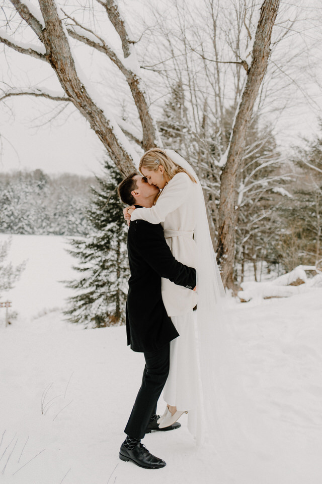 wedding at muskoka a-frame cottage