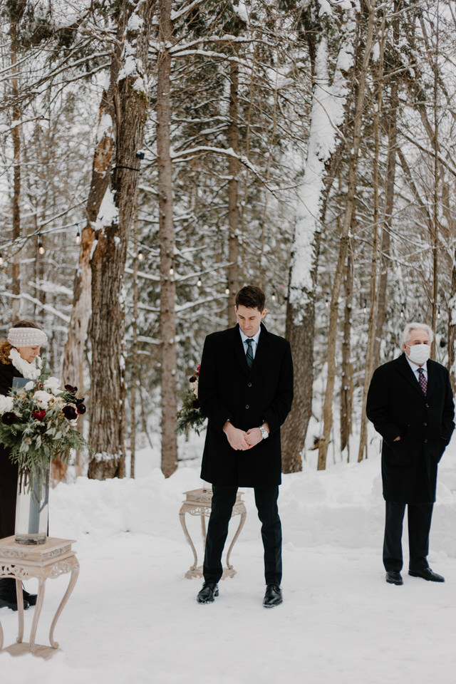 wedding at muskoka a-frame cottage