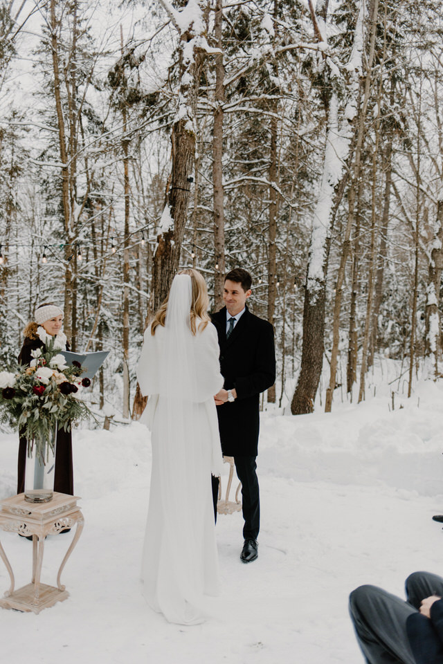 wedding at muskoka a-frame cottage