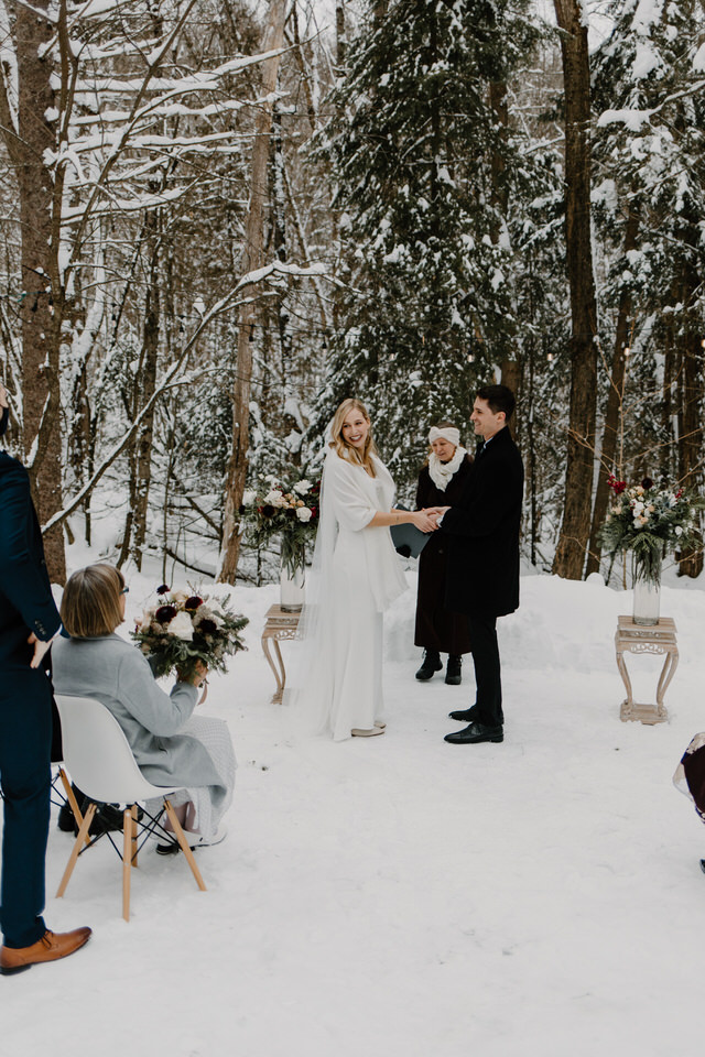 wedding at muskoka a-frame cottage