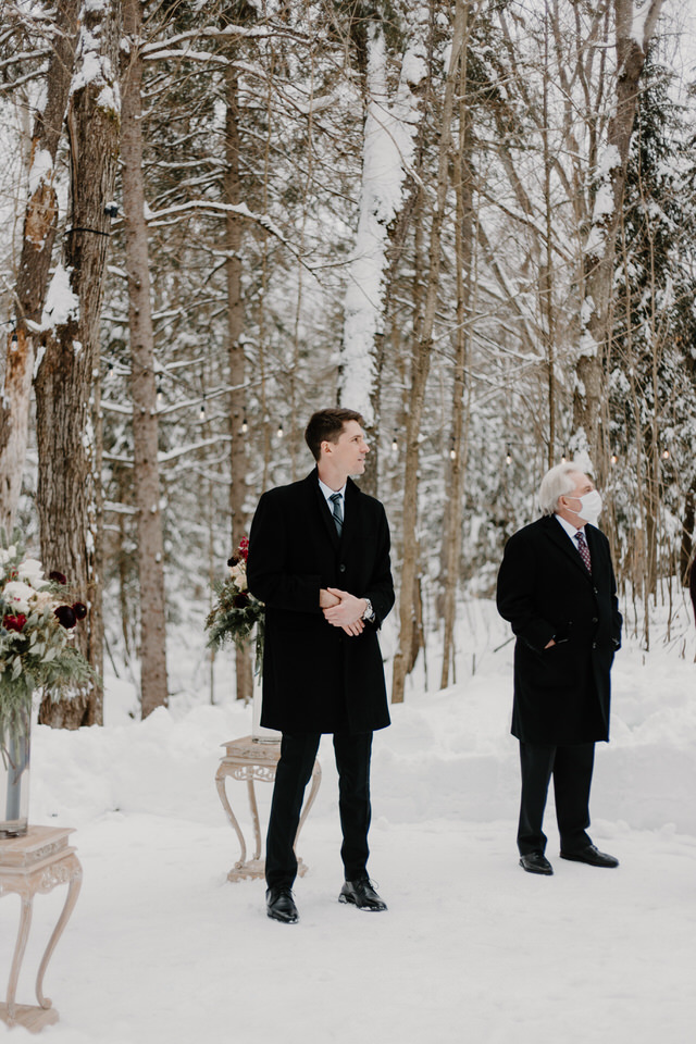 wedding at muskoka a-frame cottage