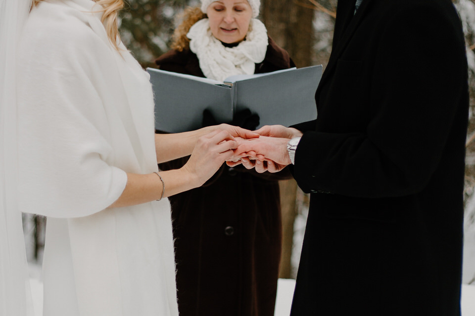 wedding at muskoka a-frame cottage