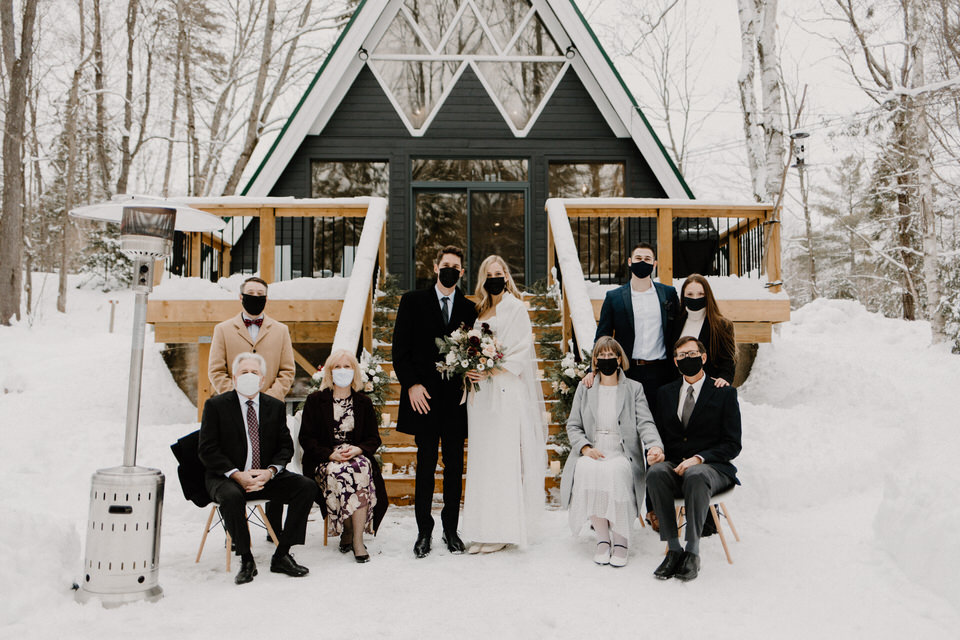 wedding at muskoka a-frame cottage