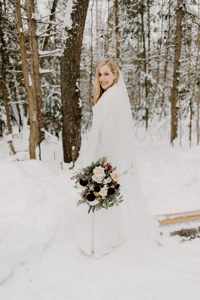 wedding at muskoka a-frame cottage