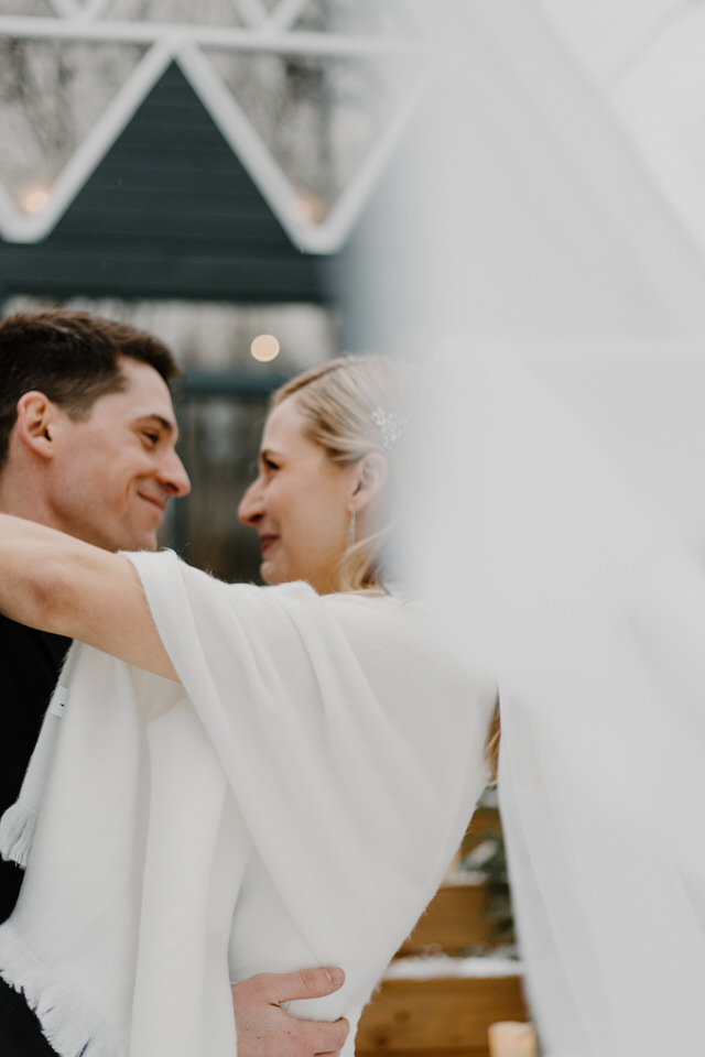 wedding at muskoka a-frame cottage