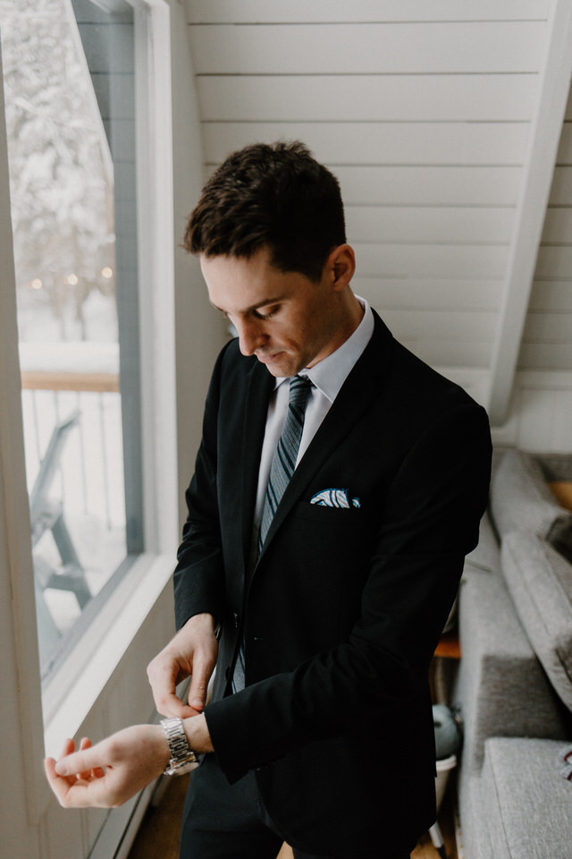 wedding at muskoka a-frame cottage