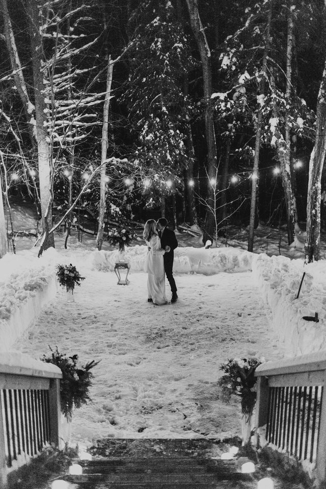 wedding at muskoka a-frame cottage