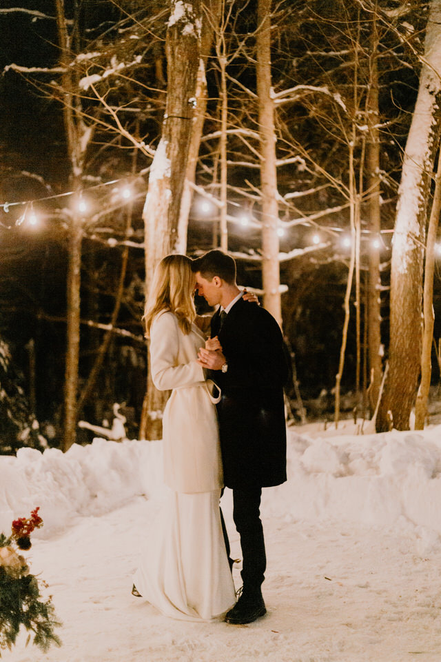 wedding at muskoka a-frame cottage