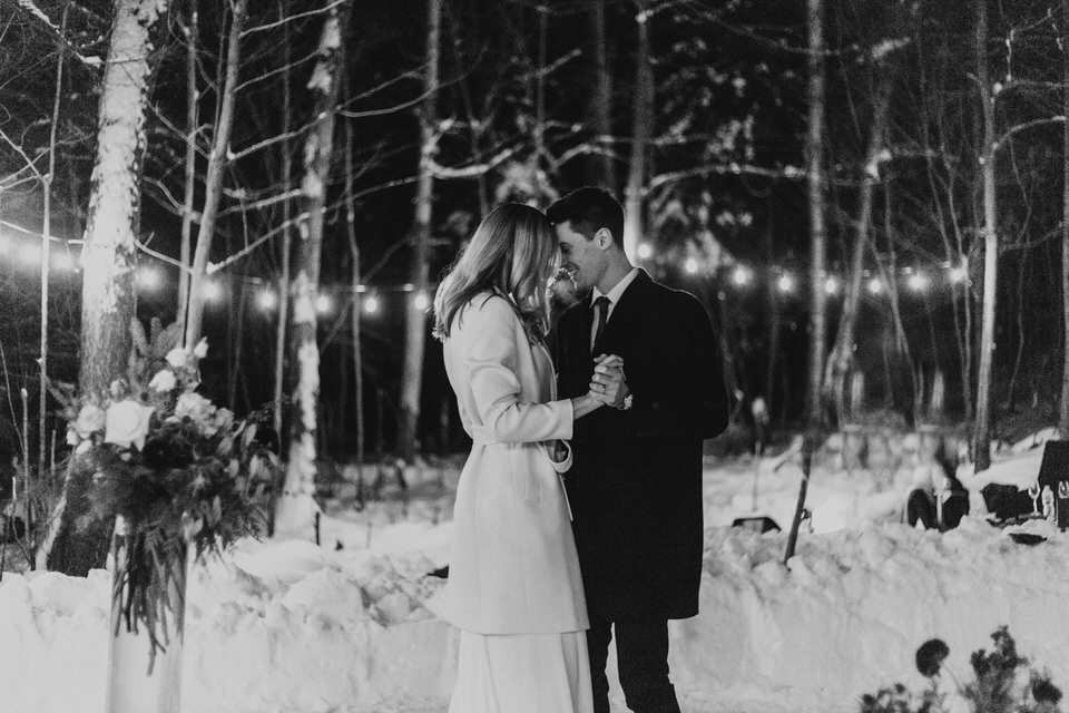 wedding at muskoka a-frame cottage