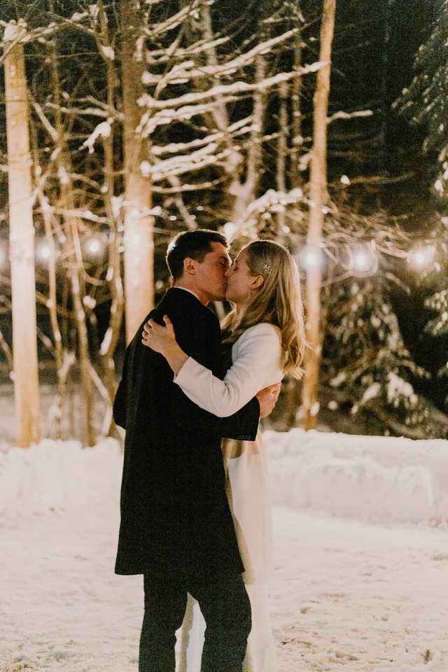 wedding at muskoka a-frame cottage