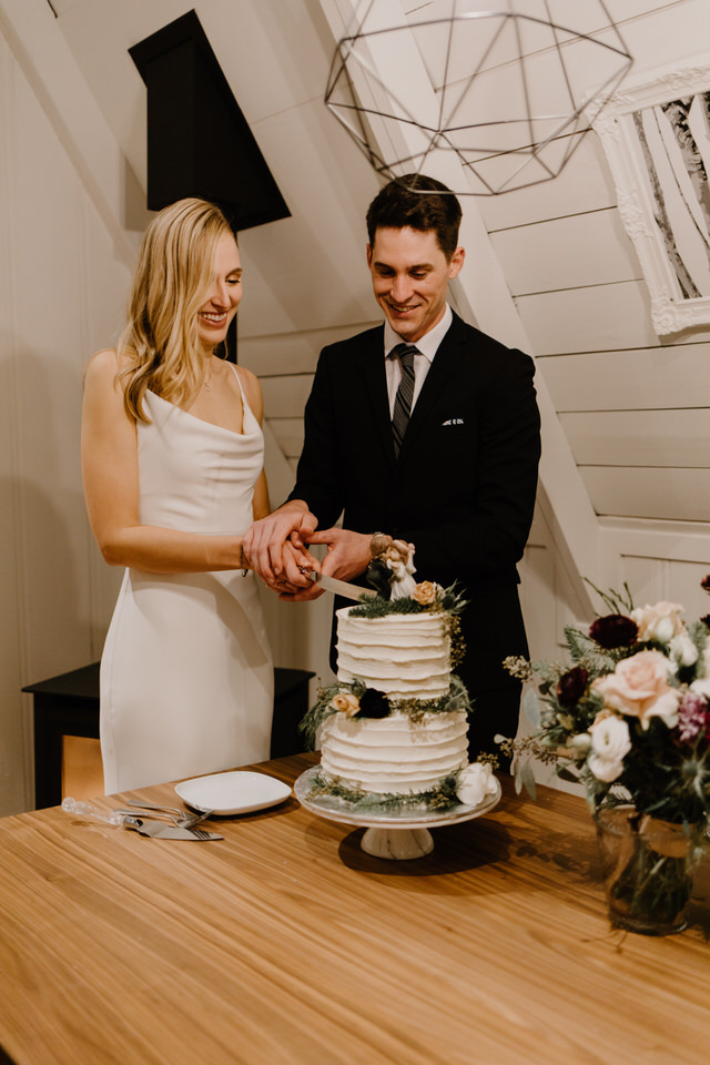 wedding at muskoka a-frame cottage