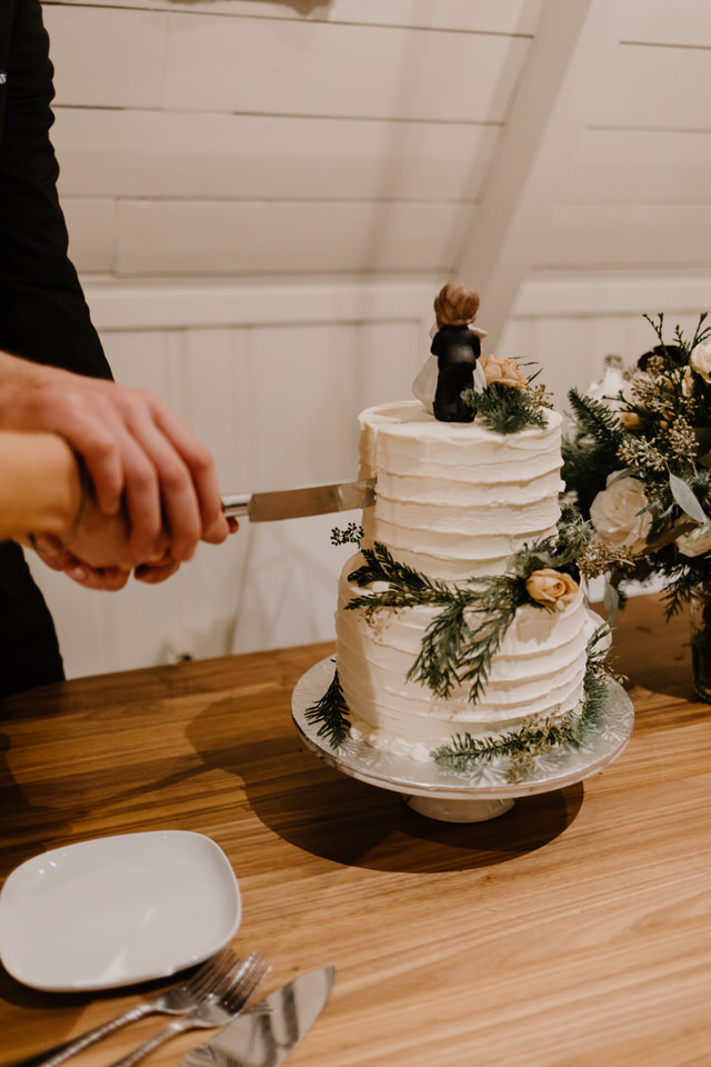 wedding at muskoka a-frame cottage