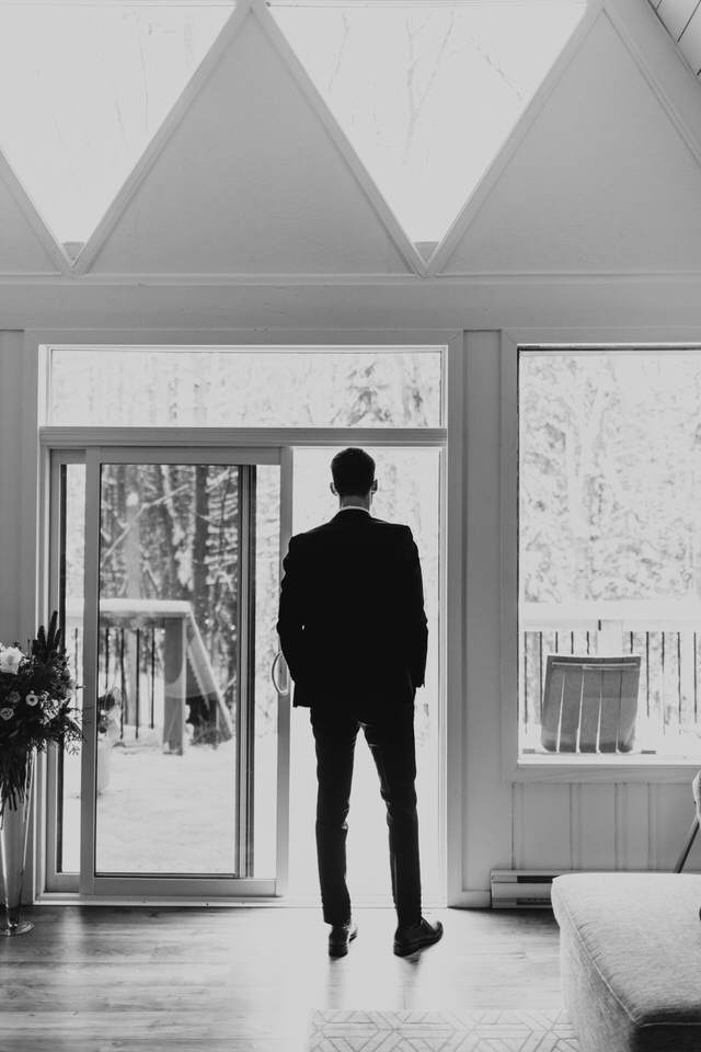 wedding at muskoka a-frame cottage