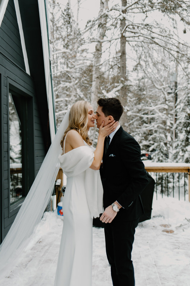 wedding at muskoka a-frame cottage