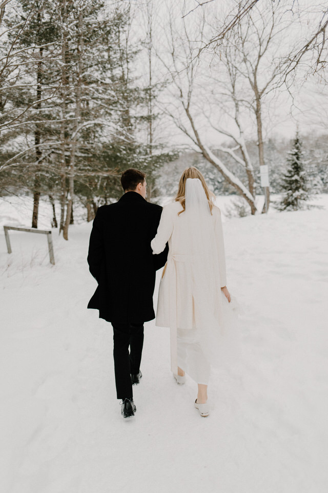 wedding at muskoka a-frame cottage