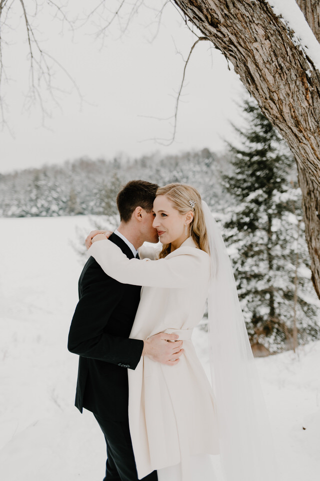 wedding at muskoka a-frame cottage