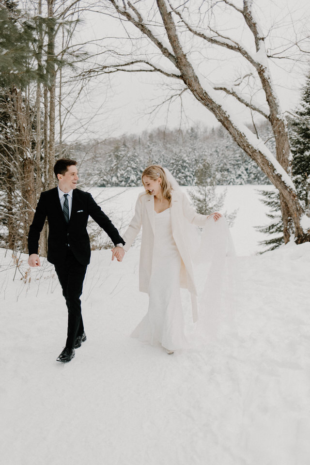 wedding at muskoka a-frame cottage