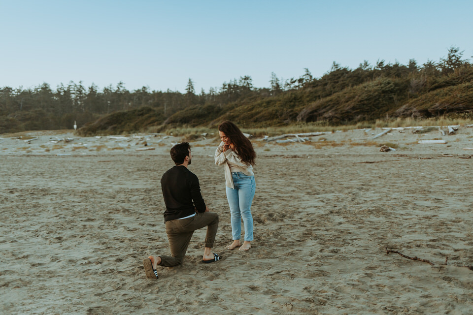 Surprise Proposal in Tofino British Columbia