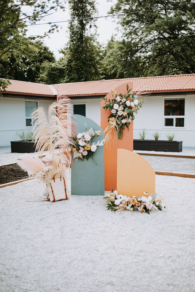 Vintage Styled Wedding at Retro 1970's Motel