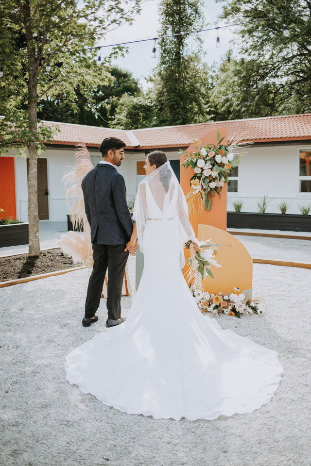 Vintage Styled Wedding at Retro 1970's Motel