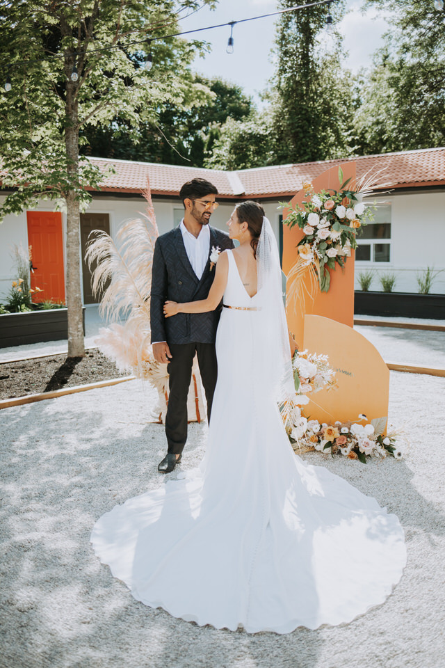 Vintage Styled Wedding at Retro 1970's Motel