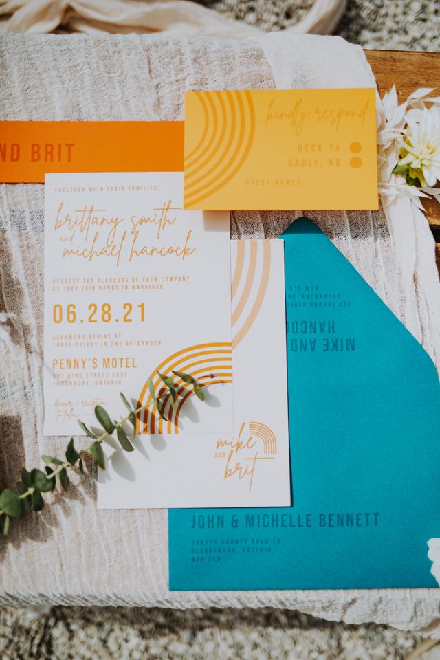 Vintage Styled Wedding at Retro 1970's Motel