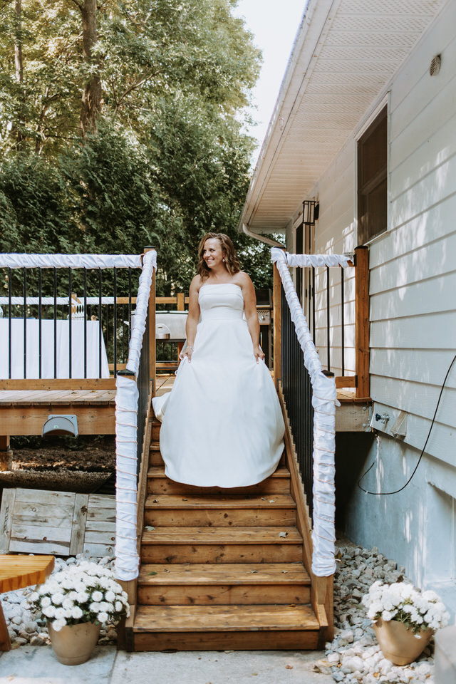 wedding at muskoka a-frame cottage