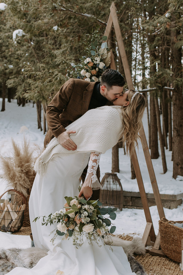 Ontario A-Frame Elopement Marie Scholz Photography