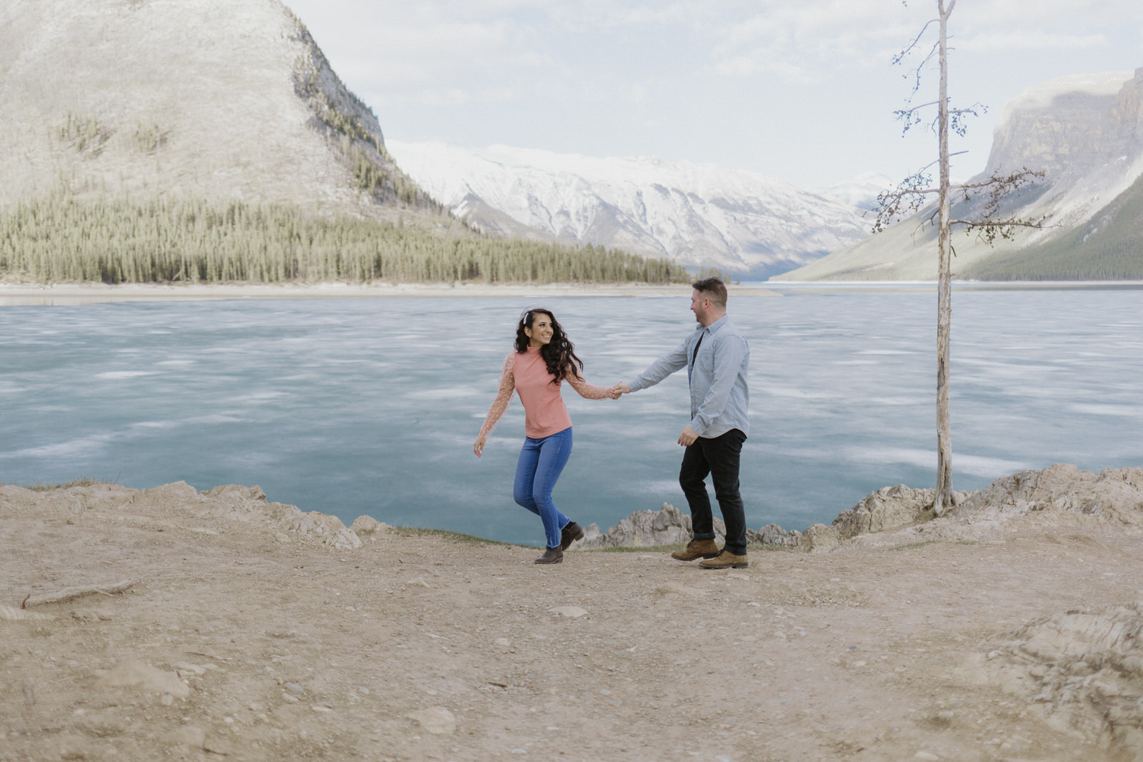 lake minnewanka engagement