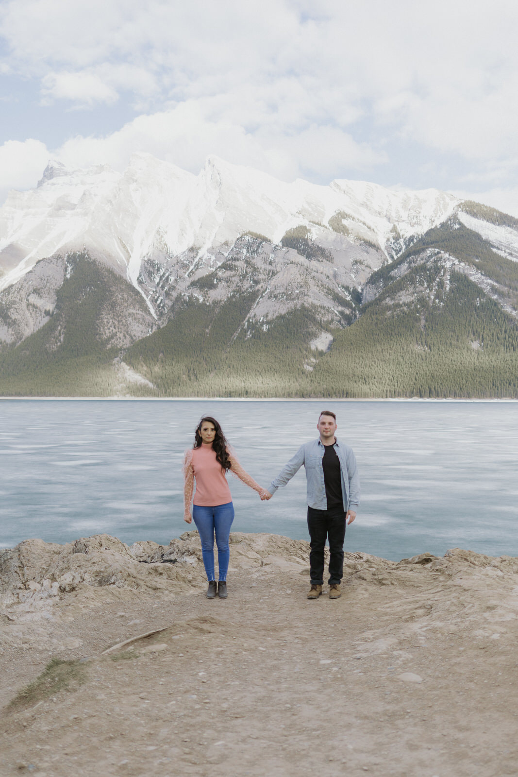 lake minnewanka engagement