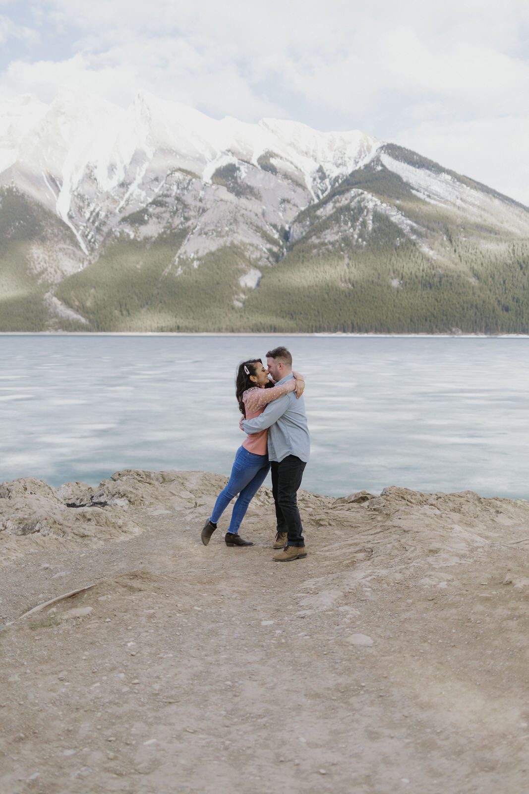 lake minnewanka engagement