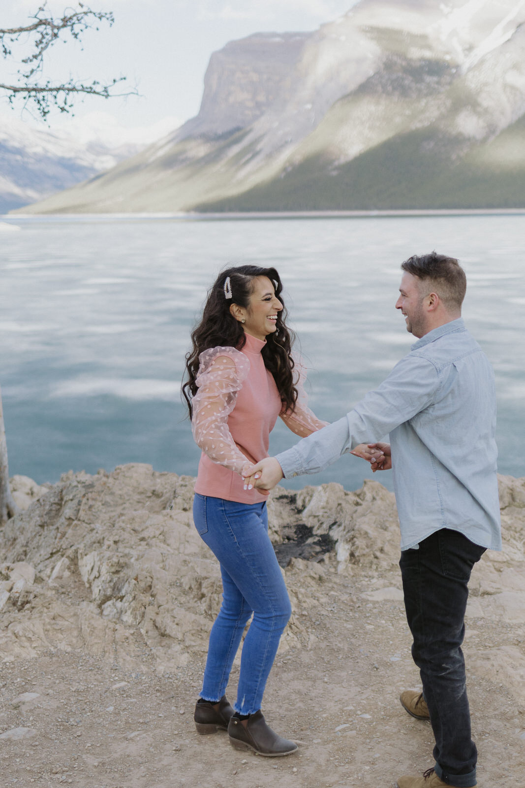 lake minnewanka engagement