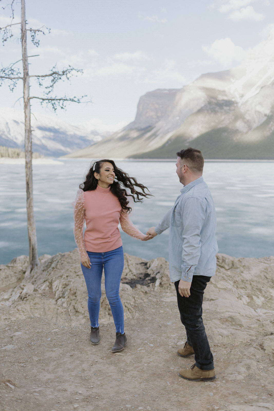 lake minnewanka engagement