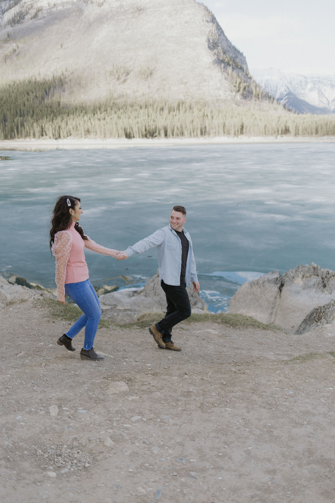 lake minnewanka engagement