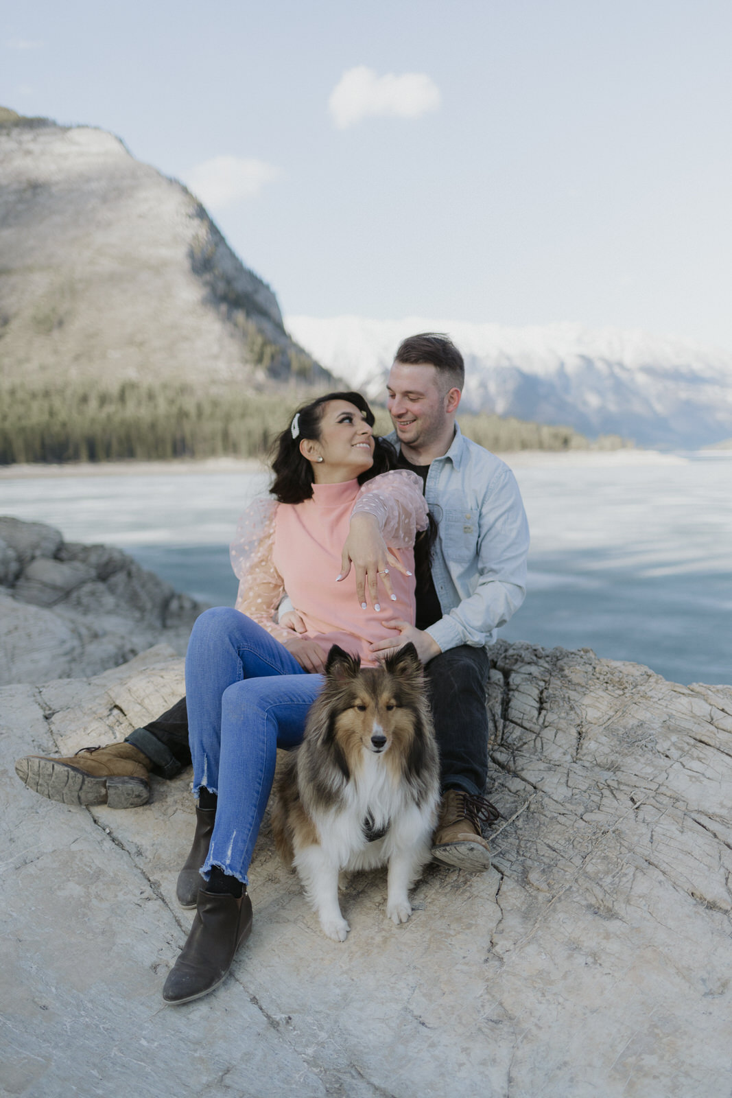 lake minnewanka engagement